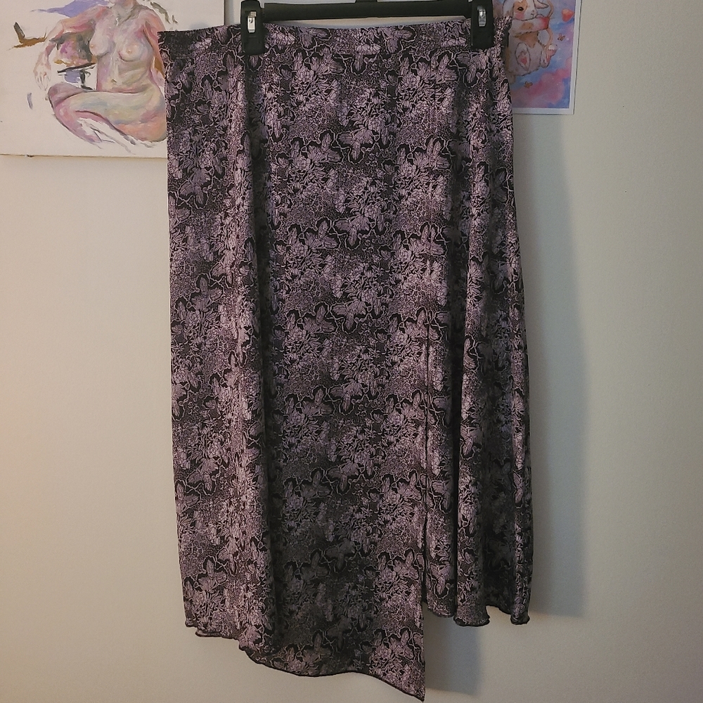 Purpl3 Floral Midi Skirt